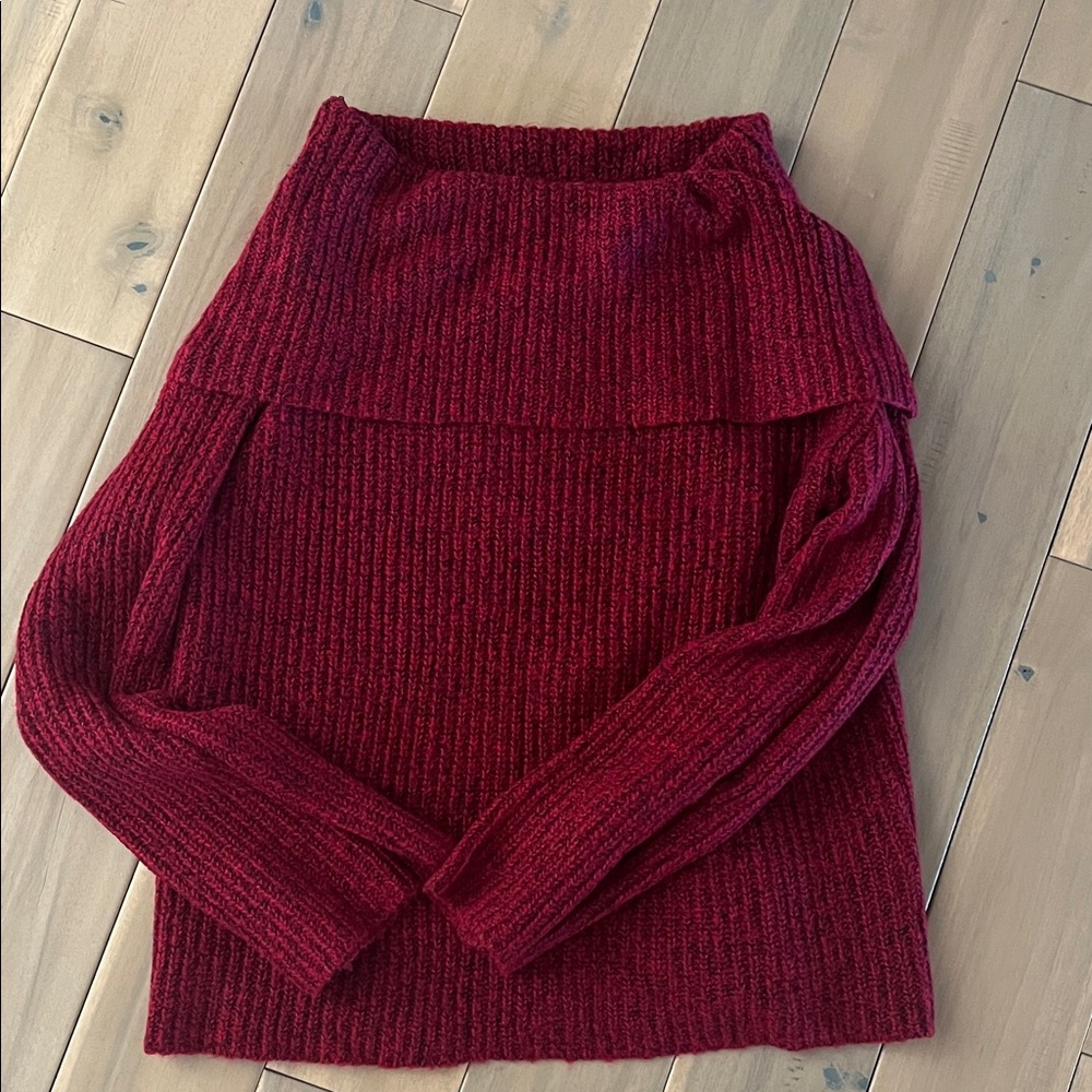 Design Lab Burgundy Knit Sweater